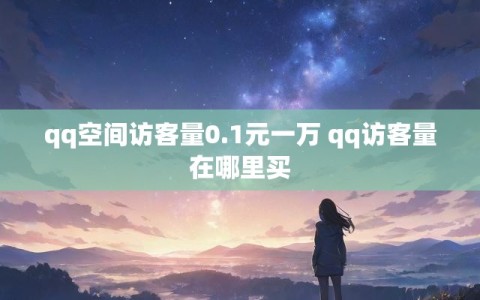 qq空间访客量0.1元一万 qq访客量在哪里买