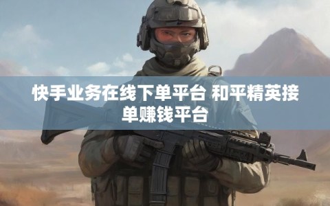 快手业务在线下单平台 和平精英接单赚钱平台