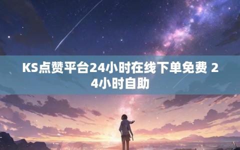 KS点赞平台24小时在线下单免费 24小时自助