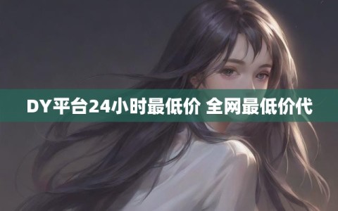 DY平台24小时最低价 全网最低价代