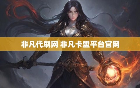 非凡代刷网 非凡卡盟平台官网