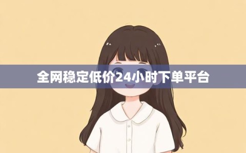 全网稳定低价24小时下单平台
