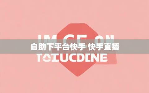 自助下平台快手 快手直播