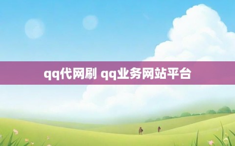 qq代网刷 qq业务网站平台