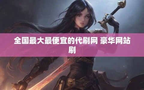 全国最大最便宜的代刷网 豪华网站刷