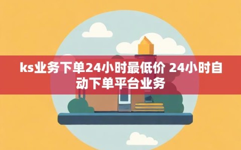 ks业务下单24小时最低价 24小时自动下单平台业务