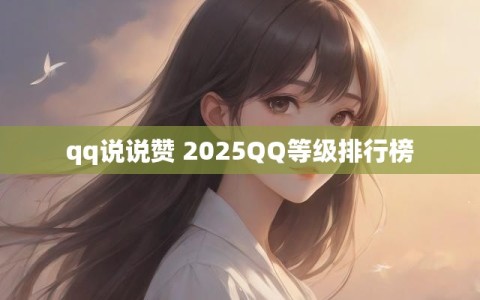 qq说说赞 2025QQ等级排行榜