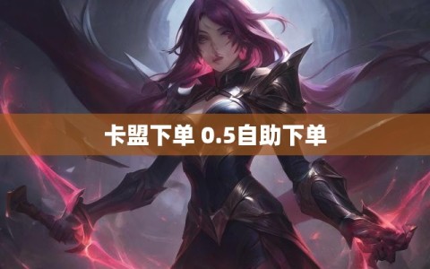 卡盟下单 0.5自助下单