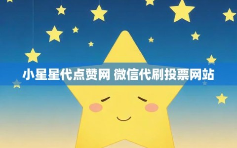 小星星代点赞网 微信代刷投票网站