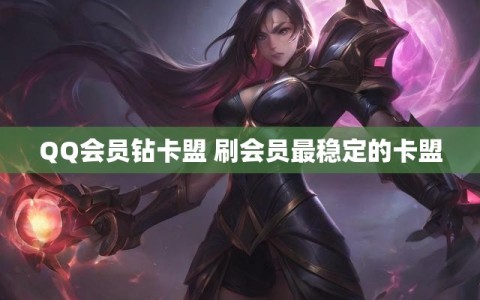 QQ会员钻卡盟 刷会员最稳定的卡盟