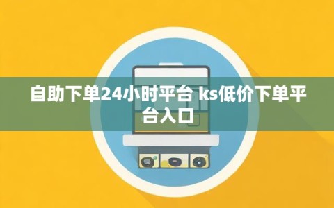 自助下单24小时平台 ks低价下单平台入口
