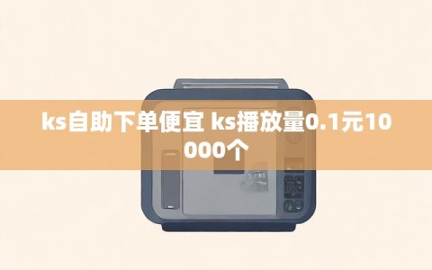 ks自助下单便宜 ks播放量0.1元10000个