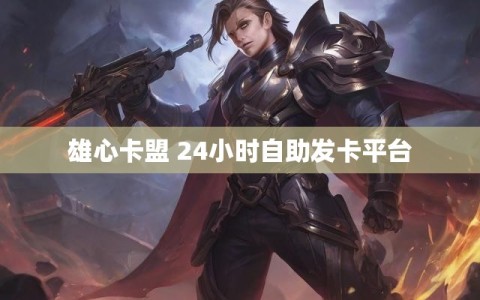 雄心卡盟 24小时自助发卡平台