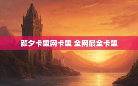 颜夕卡盟网卡盟 全网最全卡盟