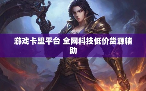 游戏卡盟平台 全网科技低价货源辅助