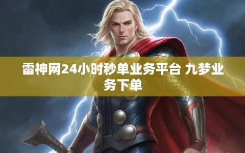 雷神网24小时秒单业务平台 九梦业务下单