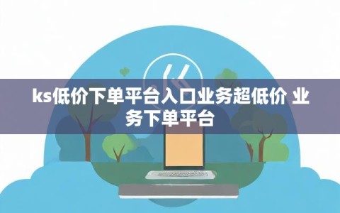 ks低价下单平台入口业务超低价 业务下单平台