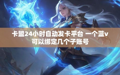 卡盟24小时自动发卡平台 一个蓝v可以绑定几个子账号