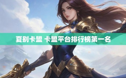 夏别卡盟 卡盟平台排行榜第一名