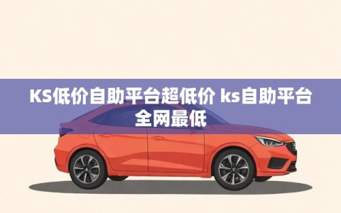 KS低价自助平台超低价 ks自助平台全网最低