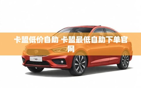 卡盟低价自助 卡盟最低自助下单官网