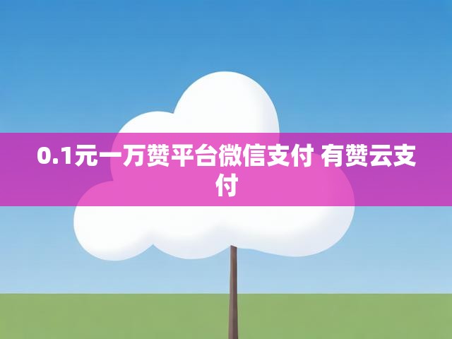 0.1元一万赞平台微信支付 有赞云支付
