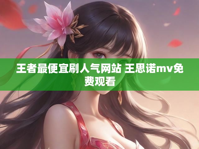 王者最便宜刷人气网站 王思诺mv免费观看