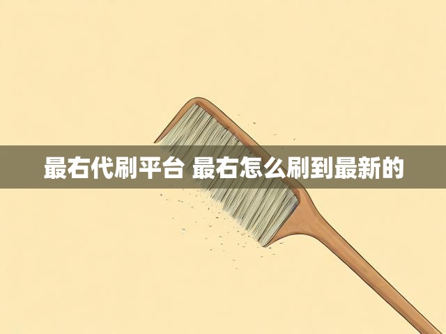 最右代刷平台 最右怎么刷到最新的
