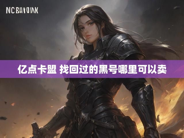 亿点卡盟 找回过的黑号哪里可以卖