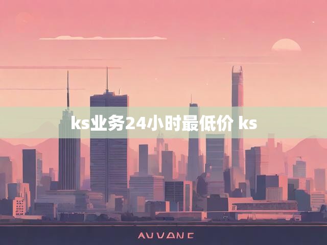 ks业务24小时最低价 ks