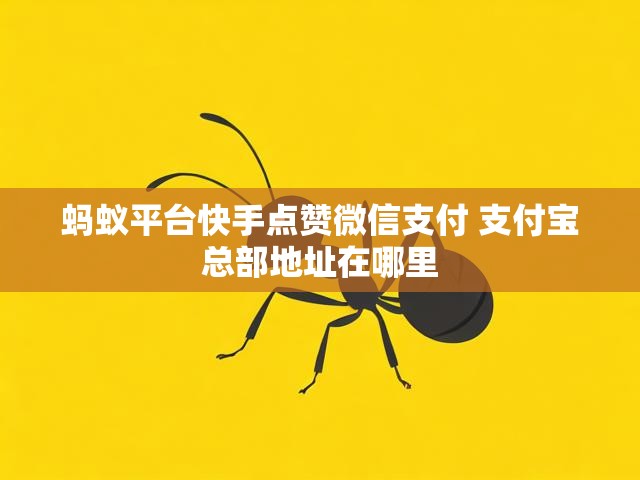 蚂蚁平台快手点赞微信支付 支付宝总部地址在哪里
