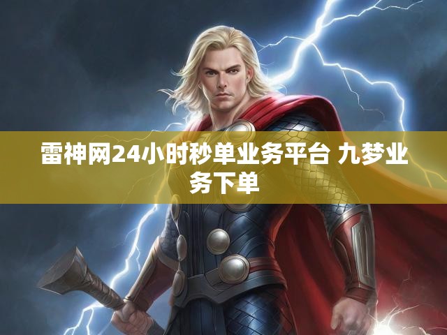 雷神网24小时秒单业务平台 九梦业务下单