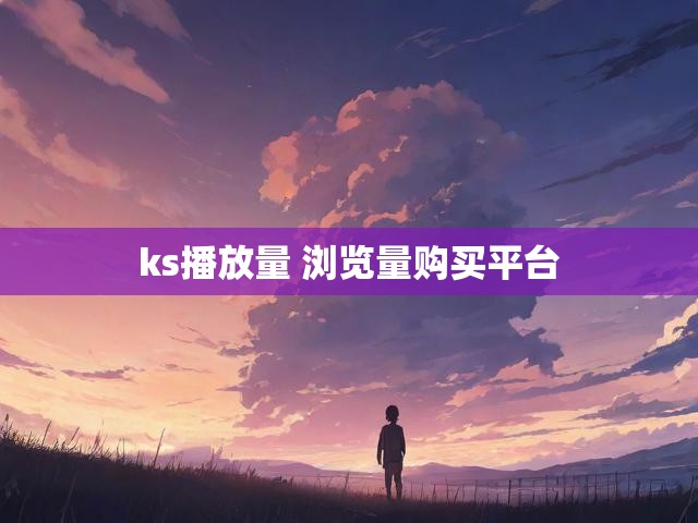 ks播放量 浏览量购买平台