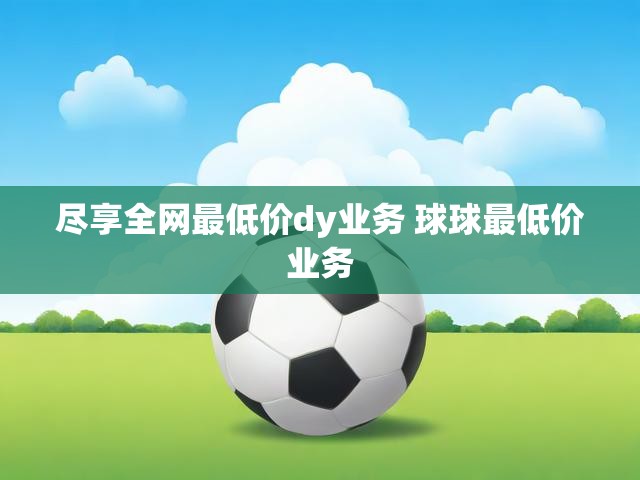尽享全网最低价dy业务 球球最低价业务