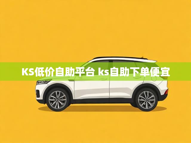 KS低价自助平台 ks自助下单便宜