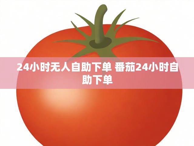 24小时无人自助下单 番茄24小时自助下单