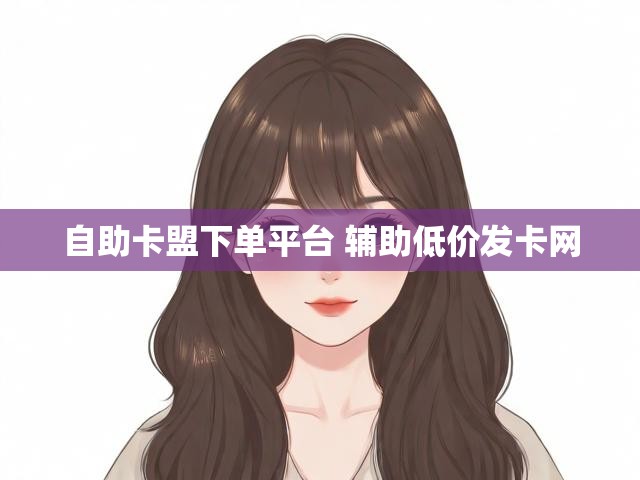 自助卡盟下单平台 辅助低价发卡网