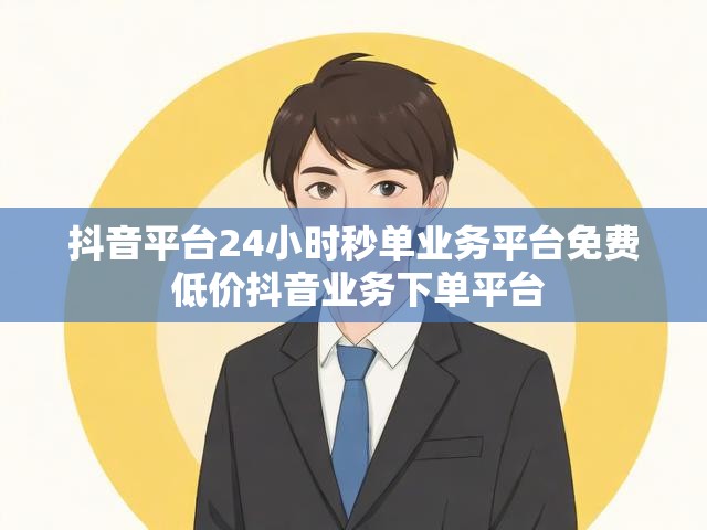 抖音平台24小时秒单业务平台免费 低价抖音业务下单平台