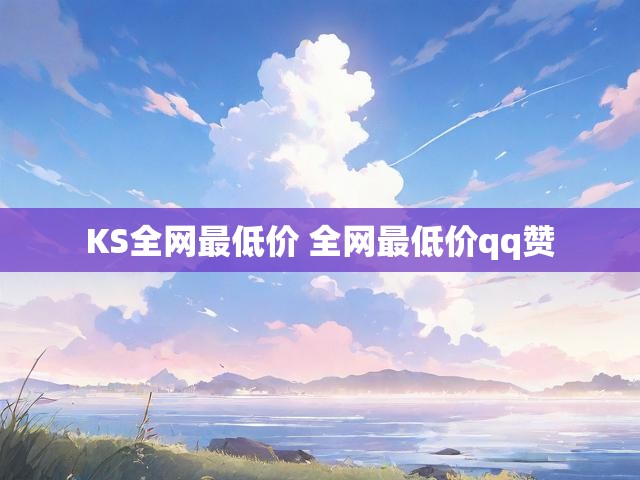 KS全网最低价 全网最低价qq赞