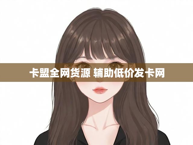 卡盟全网货源 辅助低价发卡网